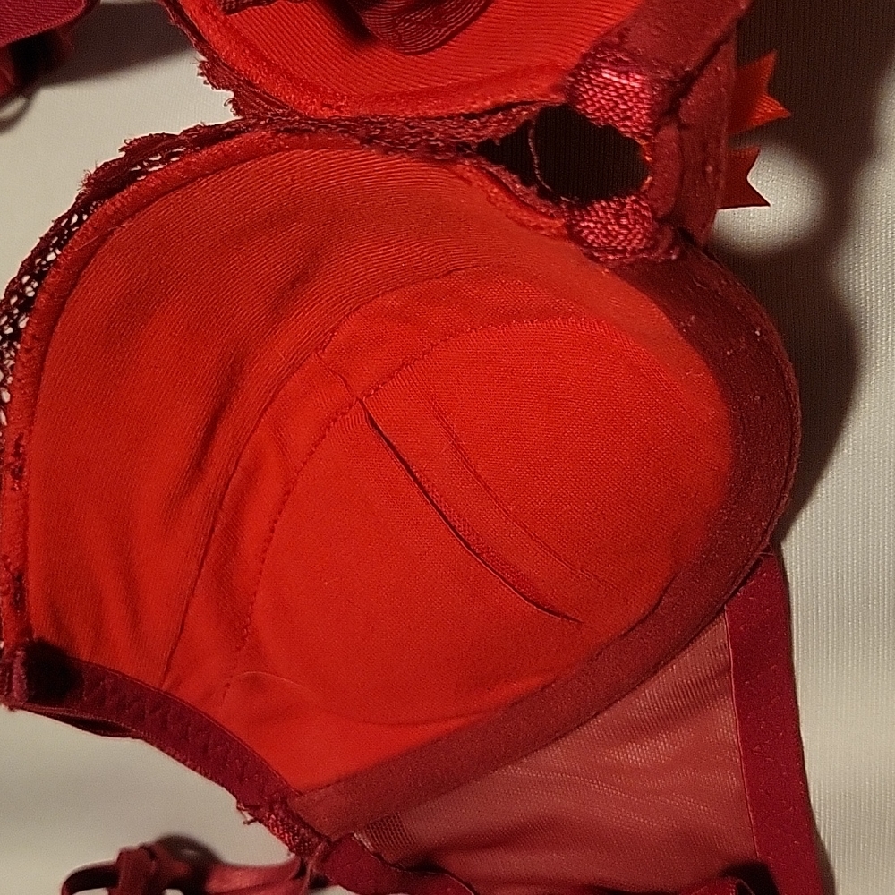 Adore Me Red Lace Push Up 34A Bra - Picture 6 of 6